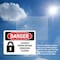 Signmission Lockout Power Before Removing Guards Danger Sign, Plastic, 10in W x 7in L, 2PK OS-2PACK-DS-P-710-L-1434 - alternate 4